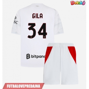 Lacne Dětský Futbalové dres AC Milan Mario Gila #34 2026-27 Krátky Rukáv - Preč (+ trenírky)